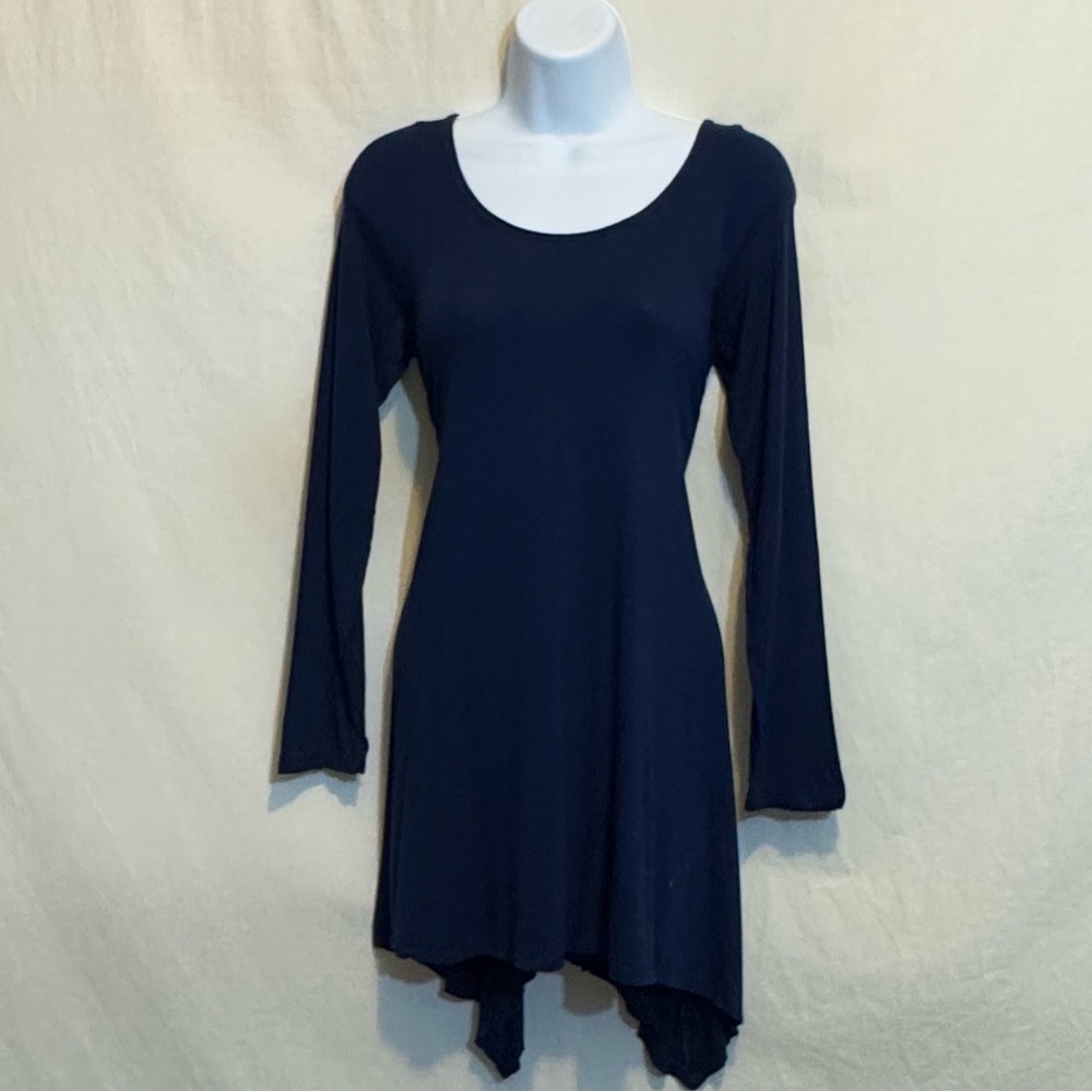G-141 Lani California Blue Long Sleeve Pullover Tunic Size‎ S